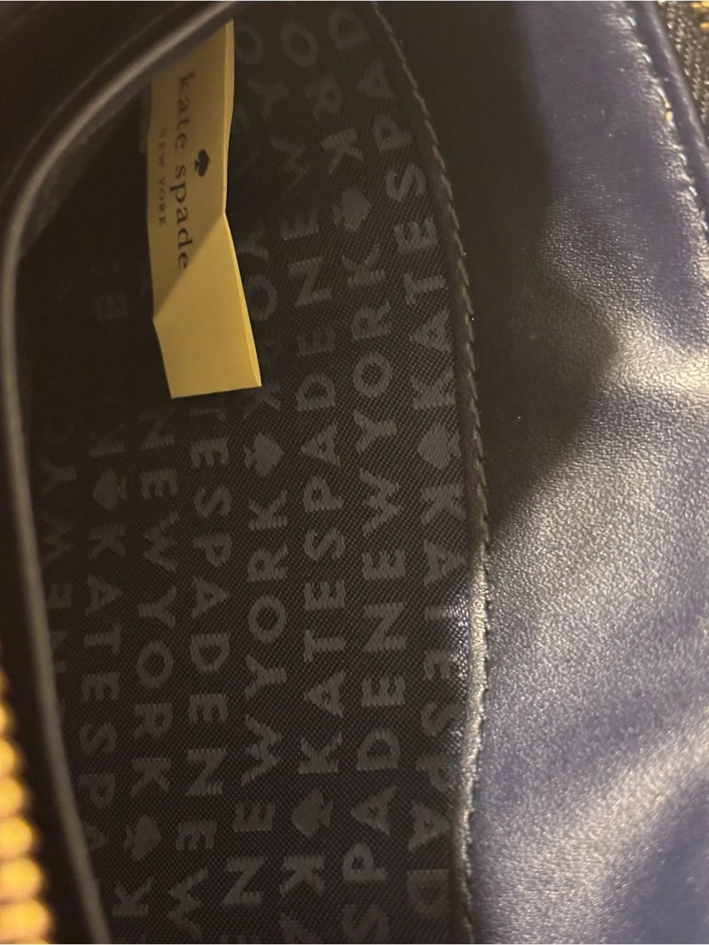 Kate Spade Navy Jeweled Pebble Leather Wristlet